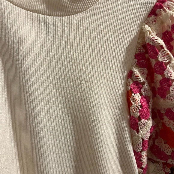 THML Crochet Knit White Top-Small - Picture 5 of 7
